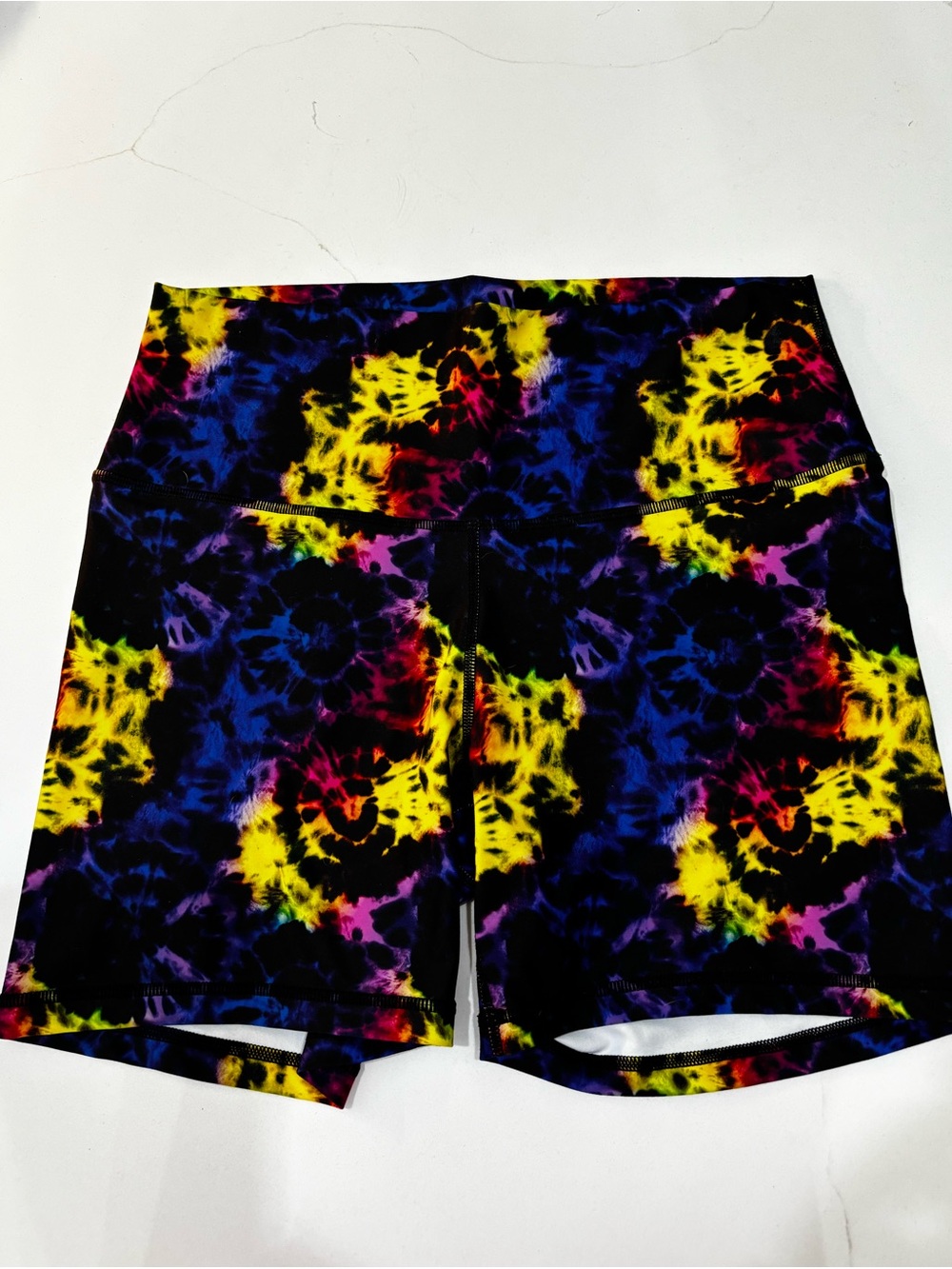 Peachy- Women’s Tie-Dye Performance Shorts - Black Multi